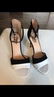 Sandalen High Heels Gr 40 offen Buffalo schwarz-Weiß Bayern - Großheubach Vorschau