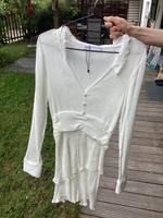 Kleid Gr. S weiß Brautkleid Minikleid Zara Neu Volants Bayern - Kirchseeon Vorschau