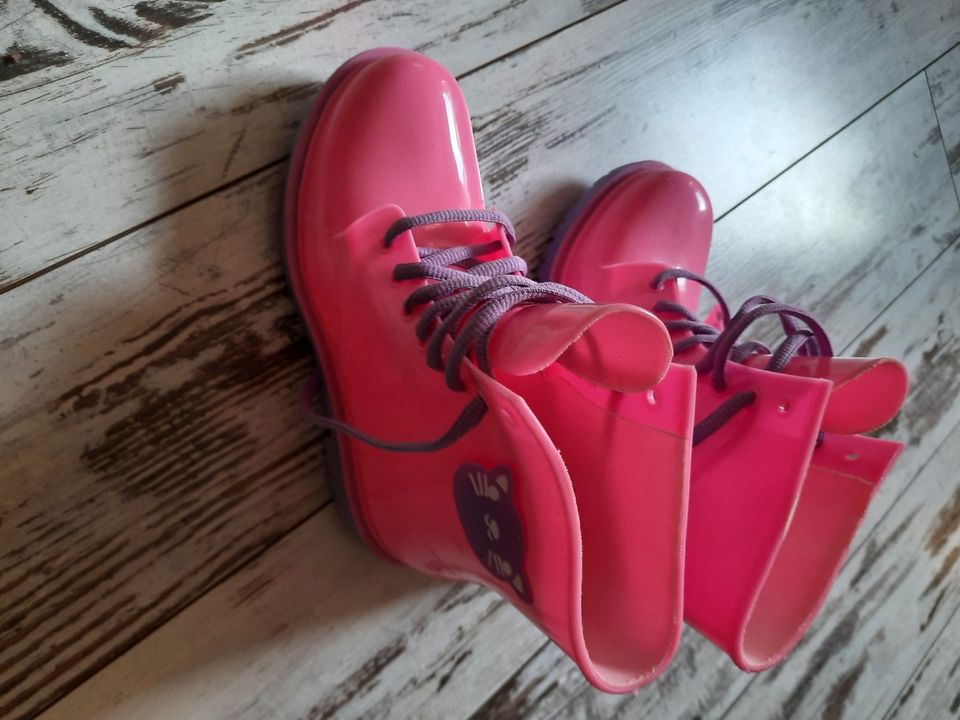 Gummistiefel Boots Pink Katze Emo punk hippie in Bremen