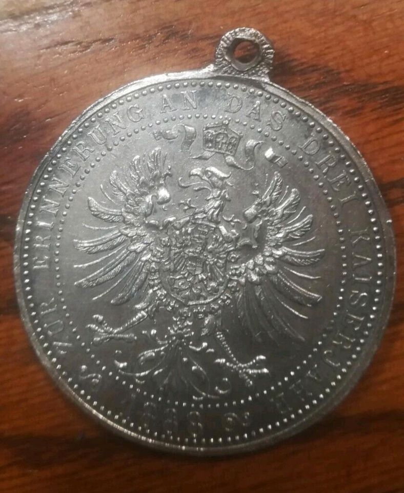 Medaille Zur Erinnerung drei Kaiser Jahr 1888 Wilhelm Kais in Bernau am Chiemsee