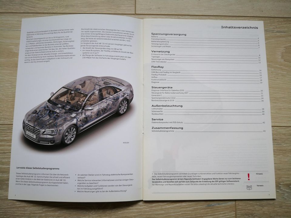 4xDokument✅Audi A8 D4 2009 Technik Zeitschrift in Hamburg