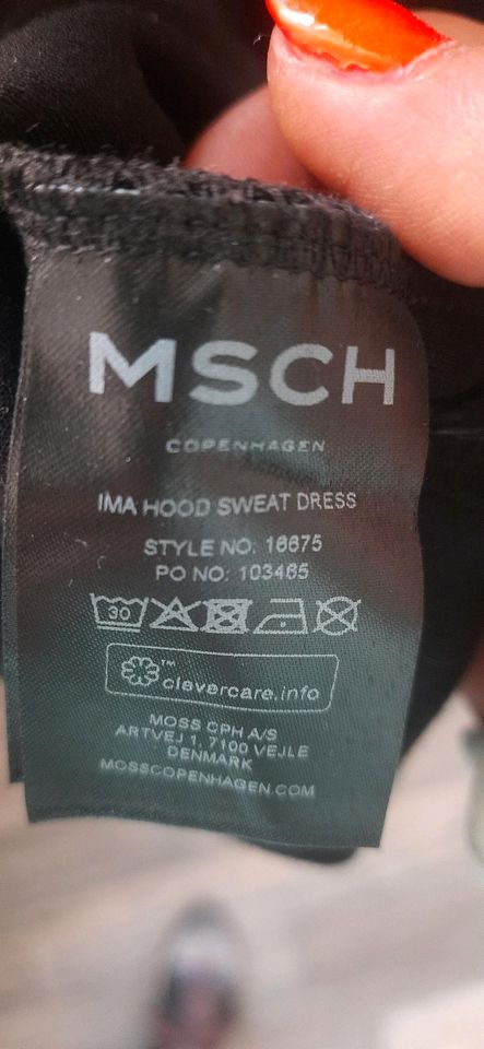 MSCH Sweatkleid Hoodie schwarz XS/S wie NEU in Mallersdorf-Pfaffenberg