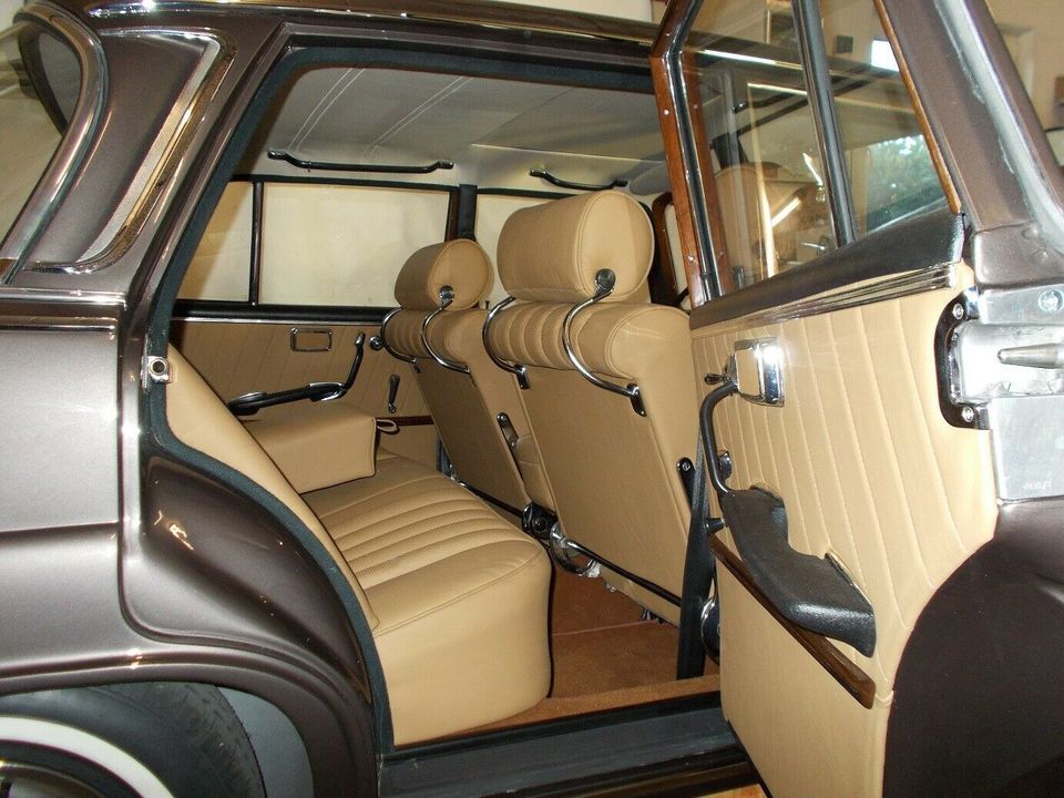 Mercedes W108 + W109: Original Mittelarmlehne Polster Leder braun