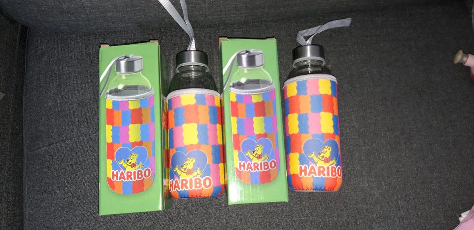 Haribo Glas Trinkflaschen  Kinder 2 Stck. Neu in Wenden