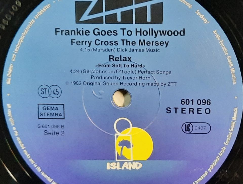 Frankie Goes to Hollywood Relax Maxi-Single in Schwerin