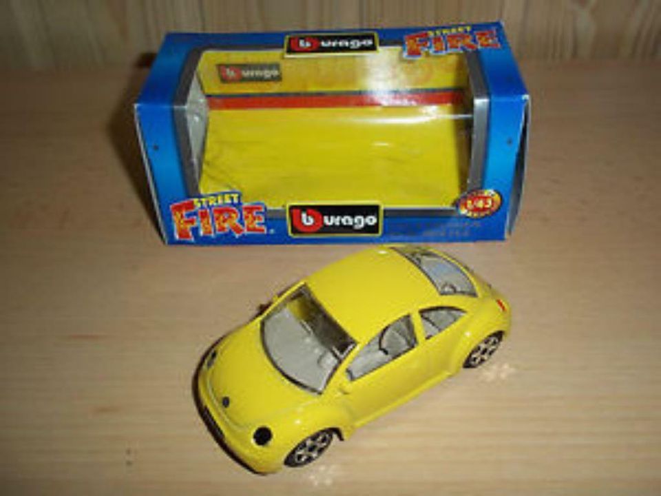 VW New Beetle (in Yellow) - Modellauto 1:43 - von bburago - Neu in Reimersgrün