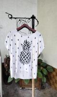 Damen T-Shirt made in Itaky, weiss, Aufdruck Ananas mit Strass Rheinland-Pfalz - Hördt Vorschau