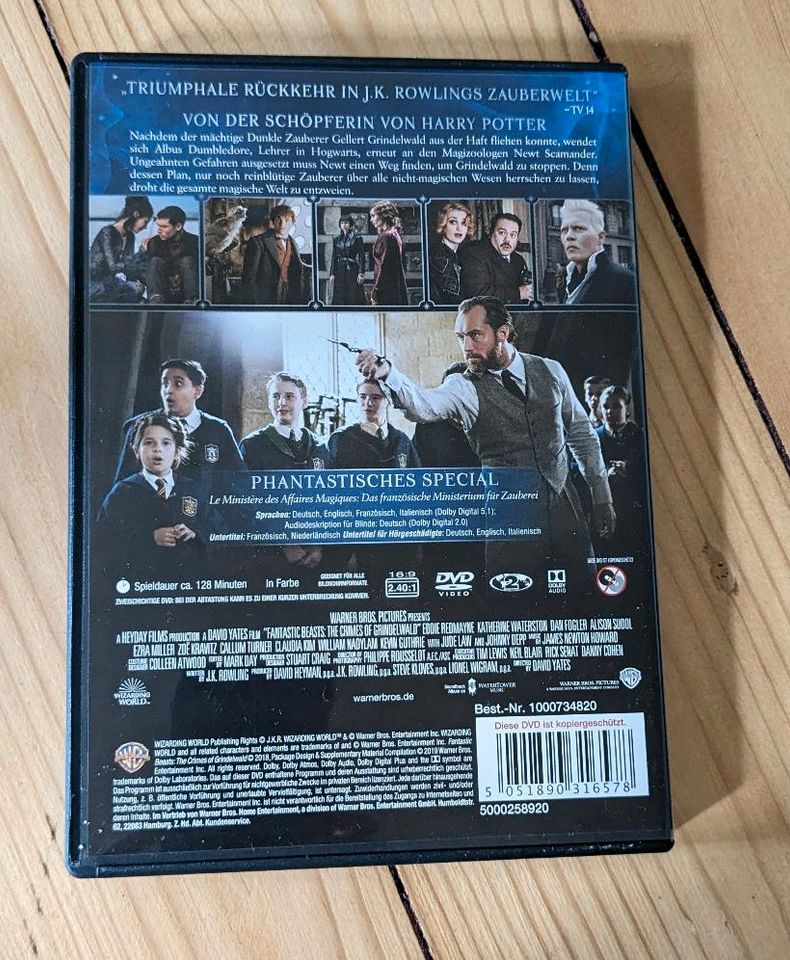 DVD Harry Potter Phantastische Tierwesen Grindelwalds Verbrechen in Berlin