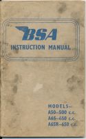 BSA A 50, A65, A65R, Instruction Manual, Original, gebr. Bayern - Schernfeld Vorschau