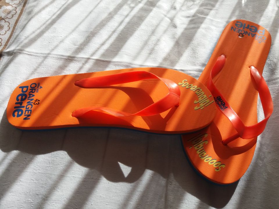 Gr 43 Flip Flops / Zehentrenner in orange von OrangenPerle  NEU in Ebersbach/Sachsen