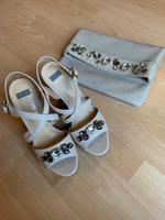 Schönes Sommer-Set Wedges und Clutch nude Strass Nordrhein-Westfalen - Löhne Vorschau