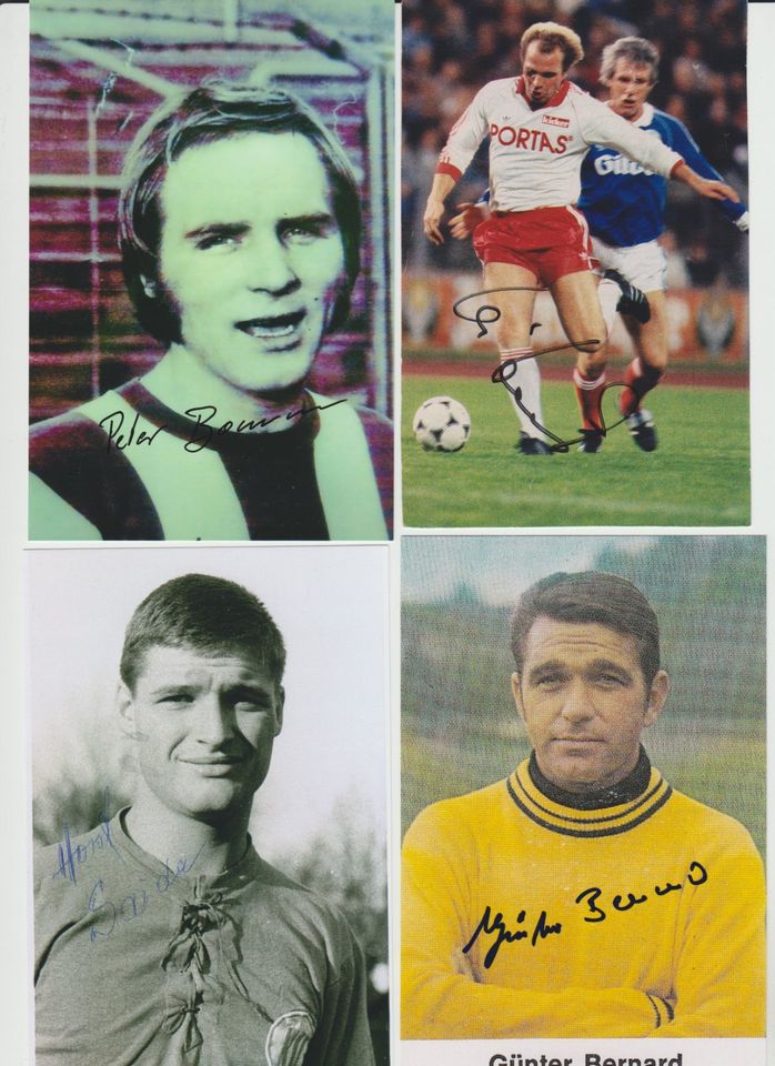 Fotos/Bilder ehemaliger Fußballbundesligaspieler mit Autogrammen in Frankfurt am Main