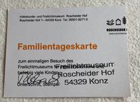 Familientageskarte Freilichtmuseum Roscheider Hof Rheinland-Pfalz - Trassem Vorschau