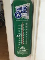 Blechschild Thermometer ROLLING ROCK / 60er-Jahre / Kein Email Baden-Württemberg - Steinenbronn Vorschau