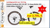 Pedelec Desiknio X35 11S 28", 53cm - statt UVP 3.995,- € - Commuter Leichtgewicht nur 13,5 kg Elektro-Urban-Bike, 250Wh, 11-Gang Mahle „OrangeBikeConcept Karlsruhe E-Bike Pedelec Elektrorad" 6673 Baden-Württemberg - Karlsruhe Vorschau