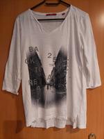 s.Oliver Shirt weiß mit grauem Motiv 3/4-arm Thüringen - Sünna Vorschau