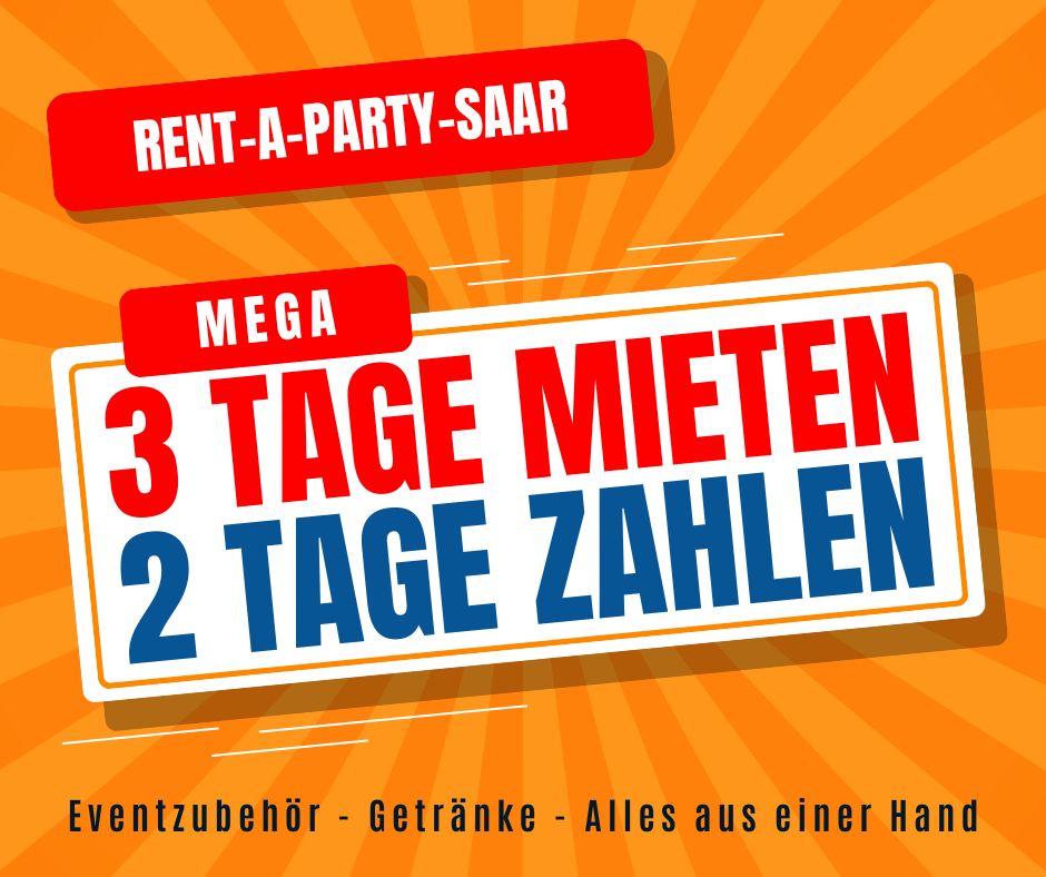 Bierzeltgarnitur für Geburtstag, Event, Feier, Fest, Party MIETEN in Saarbrücken