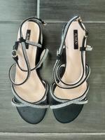 Sandalen Schuhe Riemchen Absatz Strass Glitzer NEU Bayern - Weßling Vorschau