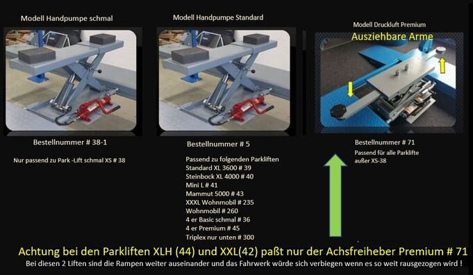 Parklift XXL Hoch-Breit-Lang Hohe Unterfahrhöhe von 2080mm in Ludwigsau