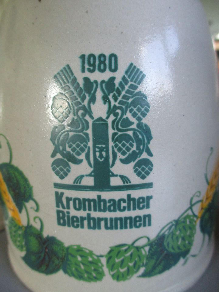 Krombacher Bierbrunnen Jahres Krug 1979 1980 1981 in Siegen