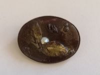 Alte ovale braune Brosche mit 1 Perle Niedersachsen - Kirchlinteln Vorschau