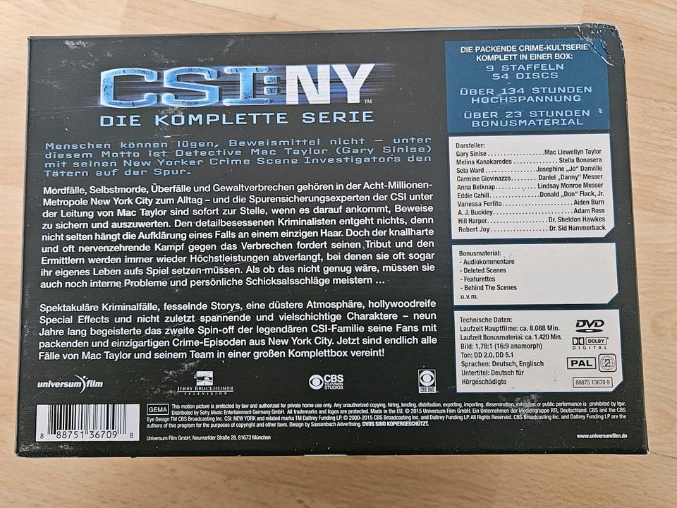 CSI: New York - die komplette Serie, Season 01 bis 09 in Kaiserslautern