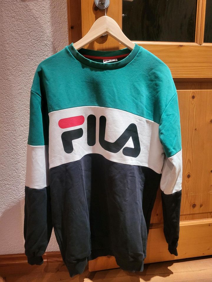 Fila Sweatshirt, Gr M, schwarz, weiss, grün in Marktoberdorf