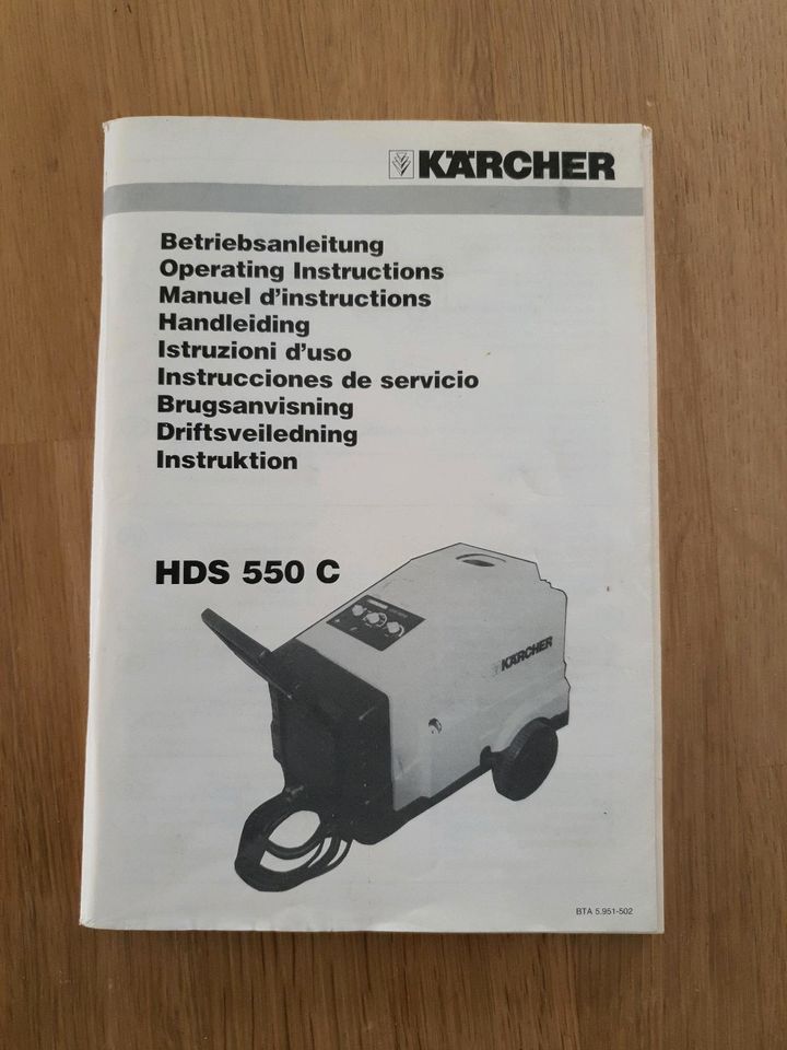 Original Bedienungsanleitung Kärcher HDS 550C in Wollmerath