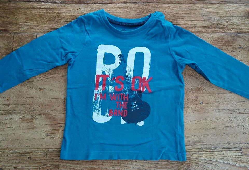 Shirt, Langarmshirt, Gr 86/92, blau, Lupilu in Dasing