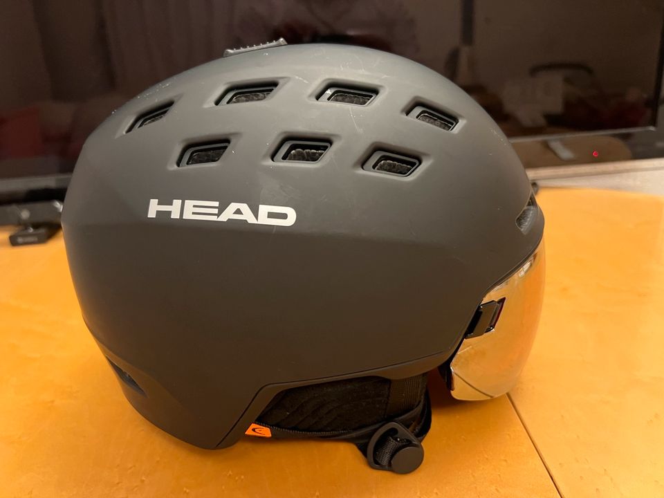 Skihelm HEAD Radar Black M-L 56-59 Sphere Fit Visier Visor in Holzkirchen