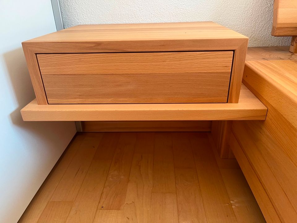 DOPPEL BETT VOLLHOLZ KERNBUCHE VOM SCHREINER 180x200 MASSIV in Buchloe