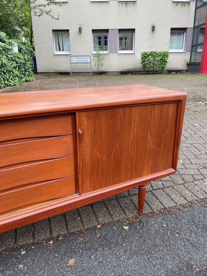 ◤ Teakholz Sideboard von Axel Christensen für Aco Møbler mid Century lowboard Retro Kommode Danish Schrank Dänisch Design 50er 60er 70er Teak Anrichte Highboard schubladenkommode Fernseher antik in Berlin