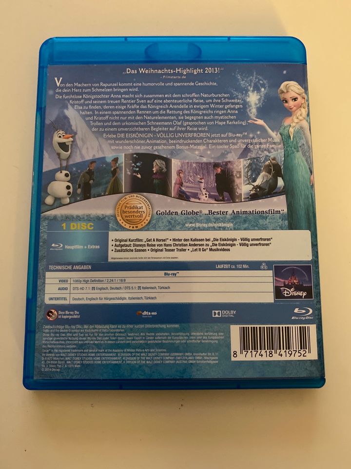 Blu Ray - Disney Die Eiskönigin - Auflösung Filmsammlung in Embsen