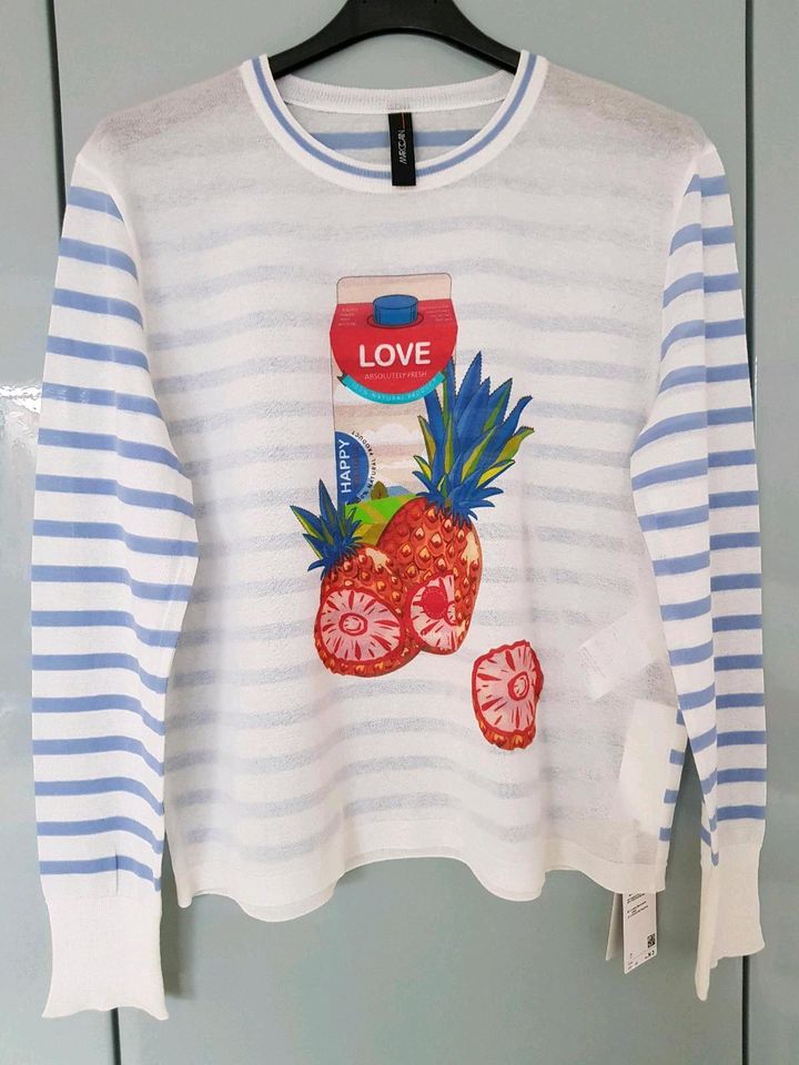 NEU ‼ Marc Cain N3 Shirt Longsleeve weiß blau Ananas NP249€ in Moers