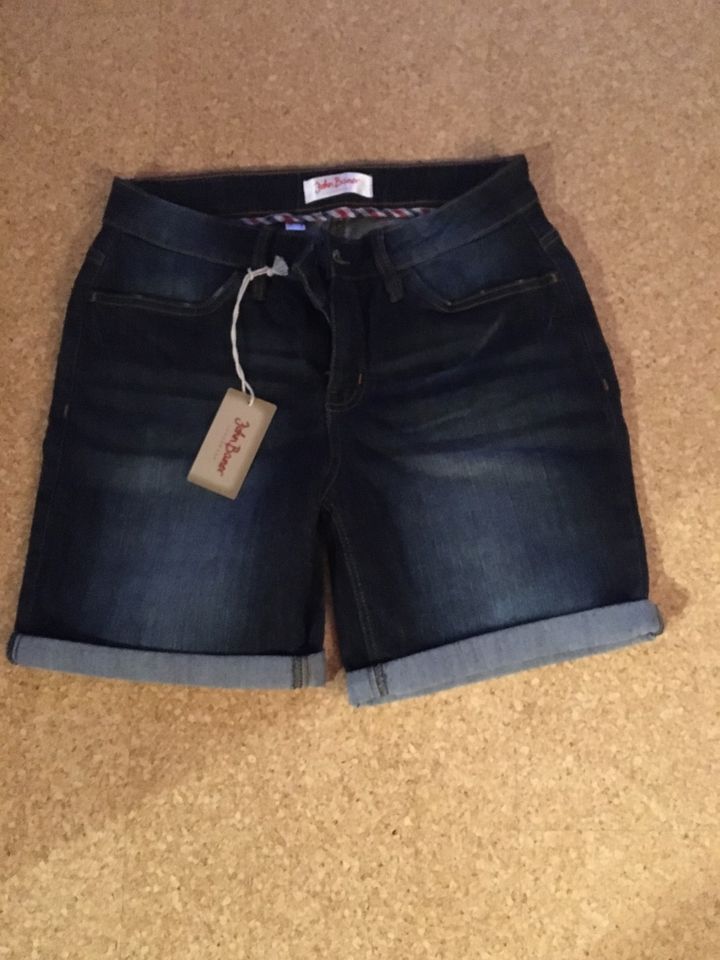 Jeans Short Damen Gr. 38 „neu“ John Baner in Stein