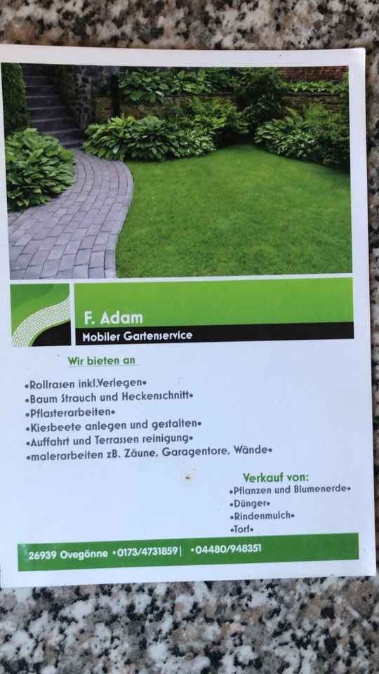 Zaunbau-Rollrasen-Gartenarbeiten-Pflasterarbeiten in Elsfleth
