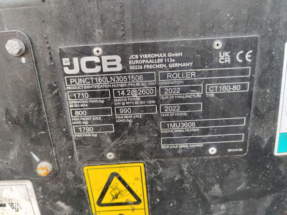 Tandemwalze JCB CT 160-80 (keine Bomag/Amman) 18.600€ netto in Villingen-Schwenningen