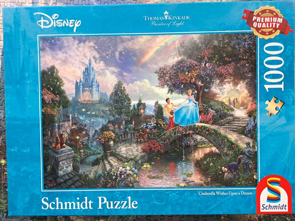 3 Rapunzel Disney Kinkade 1000 Teile Puzzle Cinderella Balu Love in Hilgertshausen-Tandern