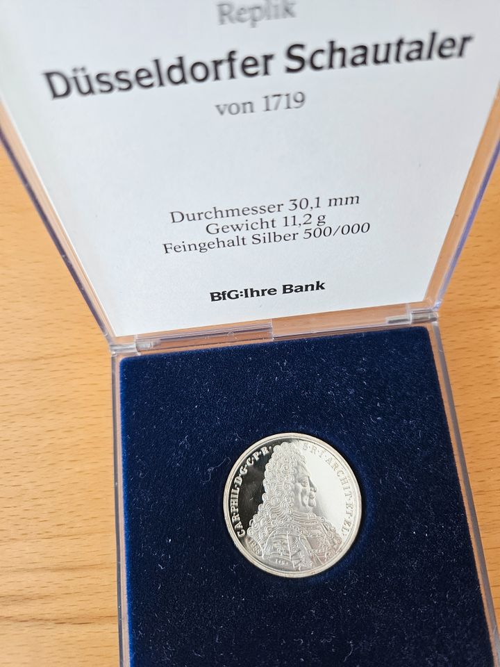 7 Replik Silbermünzen der BfG. Bank für Gemeinwirtschaft in Langenfeld