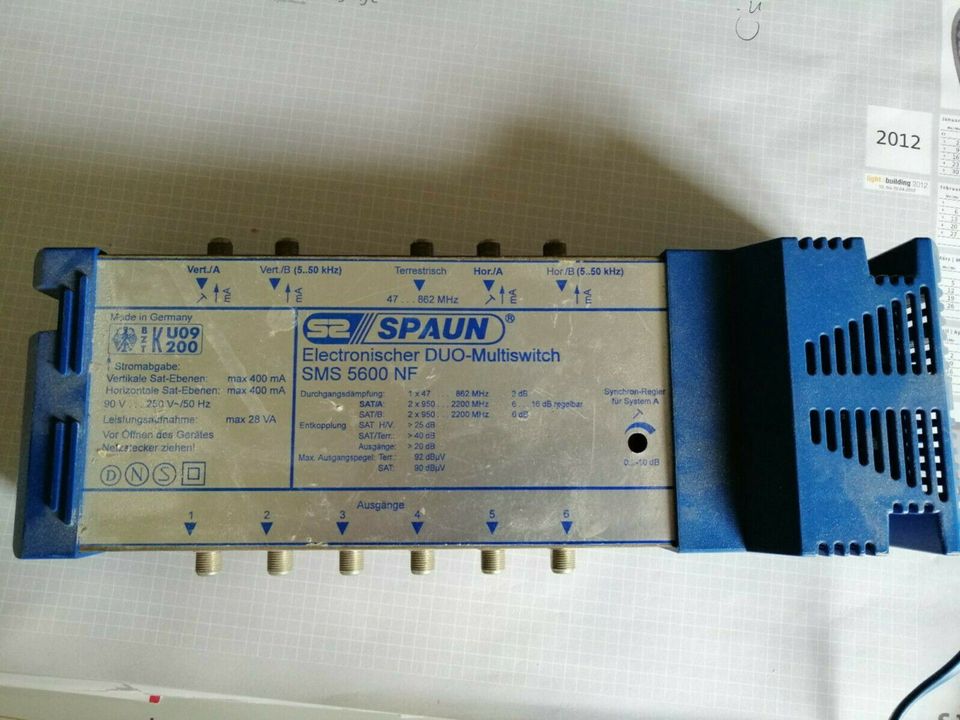 SAT Spaun electronischer DUO-Multiswitch SMS 5600NF in Wörth an der Isar