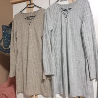 Kuschel stiefelkleider/ longpullover gr 42 beige u grau Nordrhein-Westfalen - Bergheim Vorschau