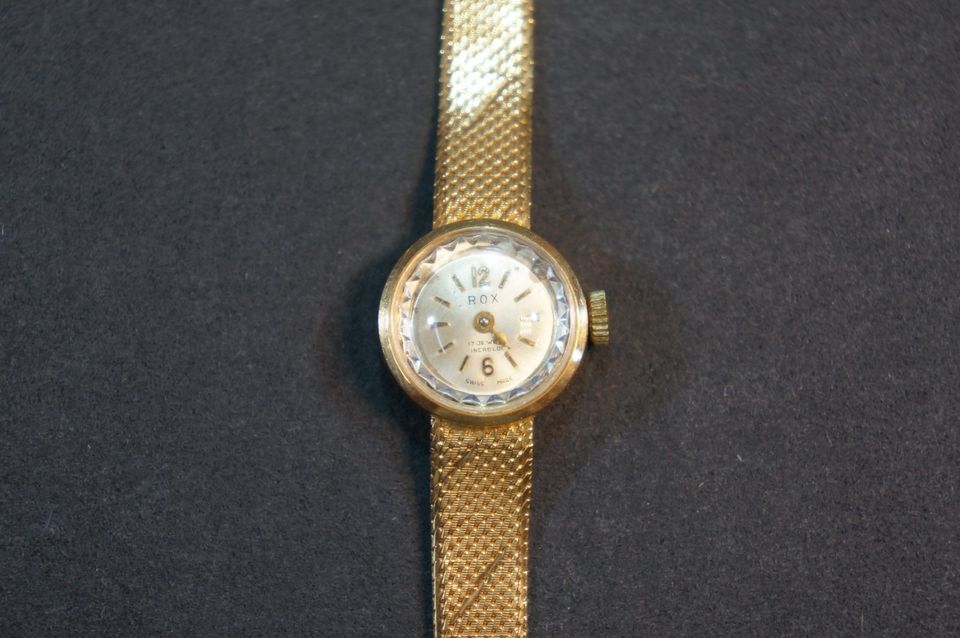 ROX Damen - Armbanduhr 750er Rot - Gold / Handaufzug in Düsseldorf