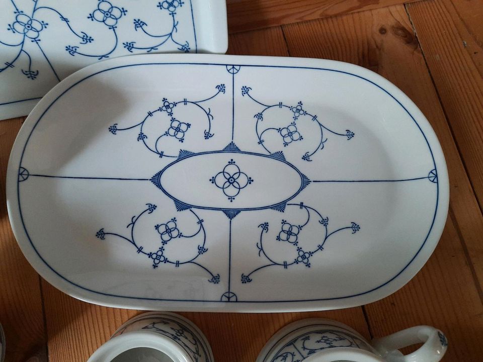 Porzellan Strohblume Indisch Blau  Kahla Jäger in Dresden