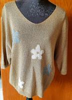 Made in Italy  Pullover Feinstrick Gold Schimmer Blumen Print Dortmund - Innenstadt-West Vorschau