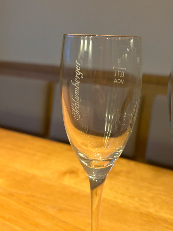 6 Vintage Champagnerflöten von Schlumber Sekt Glas Gläser 1980 in Blaichach