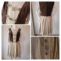 Trachtenkleid Landhausstil Landhausmode Enzian Leinen Gr 38 Bayern - Kühbach Vorschau