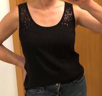 Top Shirt Oberteil EDC ESPRIT M schwarz Pailletten Bayern - Augsburg Vorschau