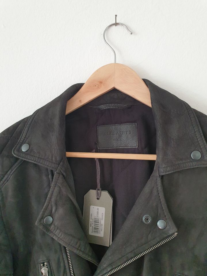 NEU AllSaints LEATHER Wildleder Kenji Biker Jacke Herren Schwarz in Berlin