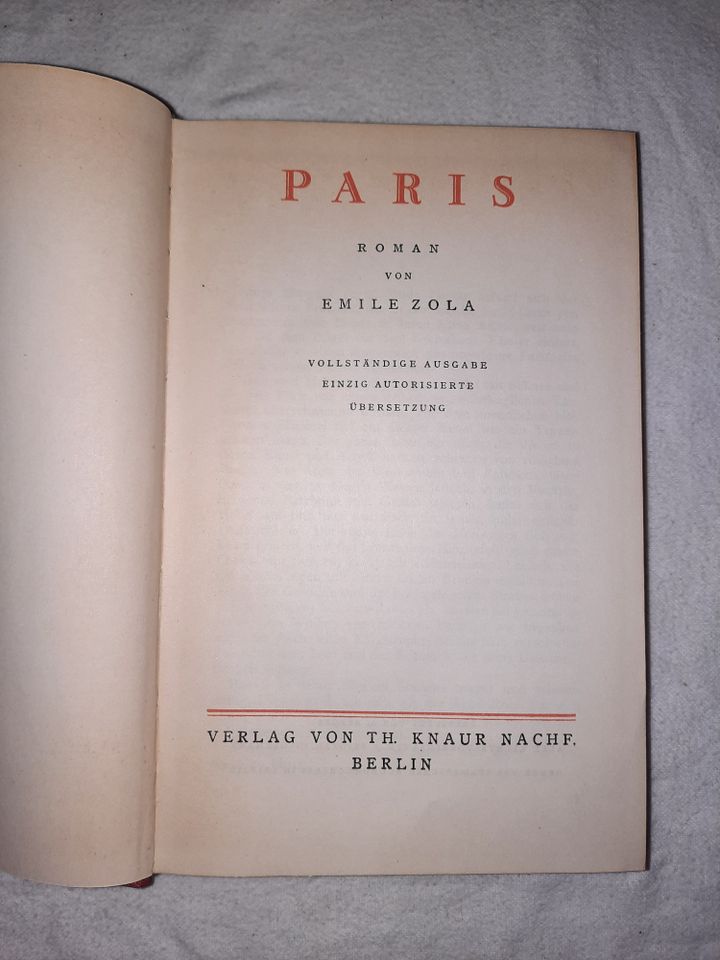 Emile Zola - Paris in Winsen (Luhe)