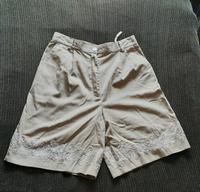 1 Shorts kurze Hose Gr.42 beige Stickerei Vintage Schleswig-Holstein - Harrislee Vorschau